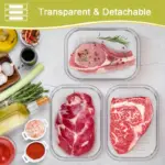 3-Layer Stackable Meat Storage Container for Refrigerated Food Organization, Easy-Access Design – gallery image 8