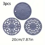 3pcs Silicone Insulated Mats for Heat Insulation & Surface Protection, Non-Slip Design – gallery image 16
