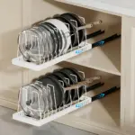 Pull-Out Pot and Pan Storage Organizer for Cabinet Storage and Organization, Adjustable Divider Design – gallery image 6