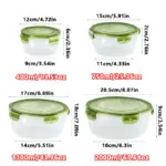 4pcs Round Food Storage Containers for Organizing & Storing Food, Stackable – gallery image 4