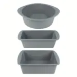 3-Piece Silicone Baking Pan Set for Baking & Molding with Non-Stick Surface Design – gallery image 11