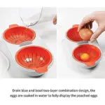 Microwave Egg Poacher for Steaming Eggs with Drain Basket Design – gallery image 8