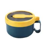 Microwave Ramen Bowl with Lid and Spoon for Heating & Serving Noodles, 850ml Round Plastic Container – gallery image 9