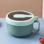 Microwave Ramen Bowl with Lid and Spoon for Heating & Serving Noodles, 850ml Round Plastic Container – gallery image 3