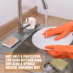 Kitchen Sink Splash Guard Mat for Catching Faucet Drips and Splashes, Flexible Drying Surface – gallery image 11