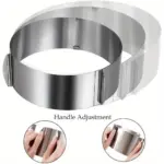 Adjustable Stainless Steel Cake Mold Ring for Baking & Molding, Non-Stick Surface Design – gallery image 8
