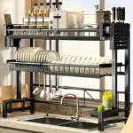 Expandable Dish Drying Rack for Drying & Organizing Dishes, Black Space-Saving Design – gallery image 2
