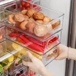 6pcs Refrigerator Organizer Bins for Food Storage & Organization, Transparent – gallery image 5