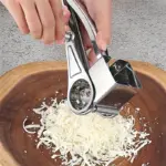 Stainless Steel Rotary Cheese Grater for Manual Shredding & Grating – gallery image 6