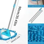 360° Rotary Triangle Mop for Wet and Dry Cleaning, Adjustable Retractable Handle – gallery image 4