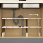 Adjustable Under-Sink Storage Rack for Organizing Household Items and Space-Saving Storage – gallery image 7
