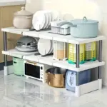 Adjustable Under-Sink Storage Rack for Organizing Household Items and Space-Saving Storage – gallery image 8