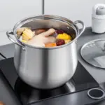 Large-Capacity Stainless Steel Pot for Making Soup, Porridge and Steaming, Induction and Gas Compatible – main image