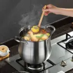 Large-Capacity Stainless Steel Pot for Making Soup, Porridge and Steaming, Induction and Gas Compatible – gallery image 5