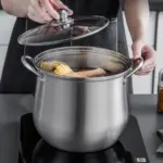Large-Capacity Stainless Steel Pot for Making Soup, Porridge and Steaming, Induction and Gas Compatible – gallery image 7