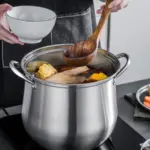 Large-Capacity Stainless Steel Pot for Making Soup, Porridge and Steaming, Induction and Gas Compatible – gallery image 8
