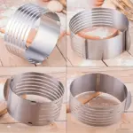 Adjustable Stainless Steel Cake Slicer for Layering Cakes and Bread, 6-Layer Guide Design – gallery image 4