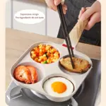 Non-Stick 4-Hole Frying Pan with Lid for Cooking Eggs and Small Portions, Wooden Handle – gallery image 8