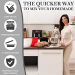 Silicone-Lined Mixer Bowl for Mixing & Pouring with Reusable Spout and Lid – gallery image 13