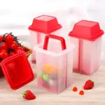 Container with Filter for Mess-Free Storage of Condiment Foods, Easy-Open Lid – main image
