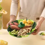 Collapsible Silicone Vegetable Steamer Basket for Steaming Food with Perforated Quick-Drain Design – gallery image 3