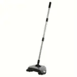 3-in-1 Rotating Hand Push Sweeper for Hard Floor Cleaning & Debris Pickup, Adjustable Handle – main image