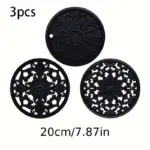 3pcs Silicone Insulated Mats for Heat Insulation & Surface Protection, Non-Slip Design – gallery image 15