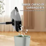 3-in-1 Rotating Hand Push Sweeper for Hard Floor Cleaning & Debris Pickup, Adjustable Handle – gallery image 7