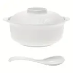 Casserole-Style Bowl with Lid and Spoon for Serving Noodles, Rice, and Soup – main image
