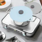 5-Piece Silicone Pot Lid Covers for Covering Bowls, Pots and Jars, Microwave-Safe Design – gallery image 5