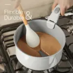 10-Piece Silicone Cooking Utensil Set for Cooking & Serving with Wooden Handles – gallery image 9