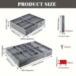 Foldable Drawer Storage Box for Organizing Cutlery & Utensils with Expandable Compartment Design – gallery image 4