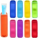 8pcs Ice Pop Insulator Sleeves for Holding Frozen Treats, Reusable Neoprene – main image