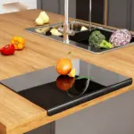 Cutting Board with Tabletop Lip for Food Prep & Slicing, Double-Sided Non-Slip Design – gallery image 2