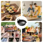 Pre-Seasoned Cast Iron Skillet for Cooking & Searing with Dual Handle Design – gallery image 11