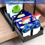 2pcs Under-Sink Sliding Shelf Organizer for Storage & Organization, Pull-Out Design – gallery image 8