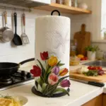 Cast Iron Tulip Tissue Holder for Holding Standard Tissue Rolls and Sheets – gallery image 10