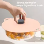 5-Piece Silicone Pot Lid Covers for Covering Bowls, Pots and Jars, Microwave-Safe Design – gallery image 11