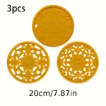 3pcs Silicone Insulated Mats for Heat Insulation & Surface Protection, Non-Slip Design – gallery image 20