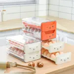 Drawer-Type Egg Storage Rack for Organizing Eggs, Transparent Stackable Rectangular Design – gallery image 5