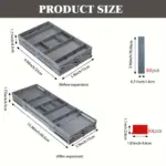 Foldable Drawer Storage Box for Organizing Cutlery & Utensils with Expandable Compartment Design – gallery image 6