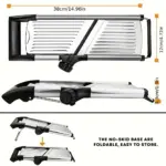 Stainless Steel Mandoline Slicer for Slicing & Grating with Adjustable Thickness and 5 Interchangeable Blades – gallery image 4