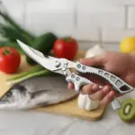 Carbon Steel Kitchen Scissors for Cutting & Trimming Food Ingredients, Ergonomic Ambidextrous Grip – gallery image 10