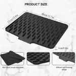 Silicone Drain Mat for Drying Dishes and Protecting Surfaces – gallery image 4
