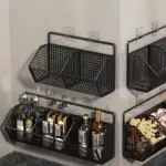 Wall-Mounted Storage Rack for Organizing Snacks & Condiments with Hanging Basket Design – gallery image 5
