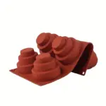 Mini 3-Tier Silicone Cake Pan for Baking Multi-Layer Mini Cakes, 6-Cavity Round Mold – gallery image 5