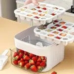 Ice Cube Mold Container with Lids for Making & Storing Ice, Dual-Layer Design – gallery image 2