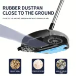 3-in-1 Rotating Hand Push Sweeper for Hard Floor Cleaning & Debris Pickup, Adjustable Handle – gallery image 5