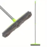 Rubber Broom with Squeegee Edge for Sweeping Hair & Wiping Smooth Surfaces – main image