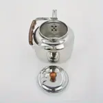 Stainless Steel Kettle with Wooden Handle for Heating Water on Cooking Surfaces – gallery image 3
